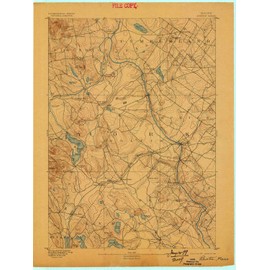 YellowMaps Buxton ME topo map, 1:62500 Scale, 15 X 15 Minute, Historical, 1893, Updated 1898, 20.5 x 15.5 in - Polypropylene