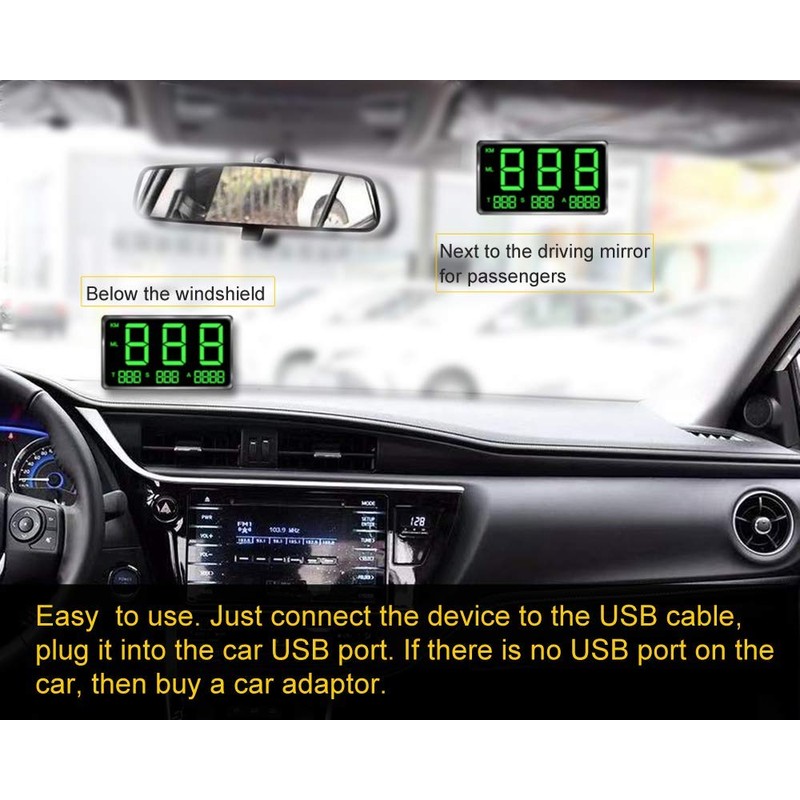 kingneed HUD Original Universal GPS Head Up Display Speedometer Odometer