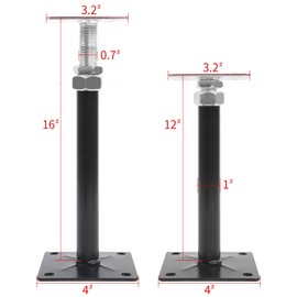 4 Pack Adjustable Floor Jacks, 12"-16" House Jack Posts, Floor Leveling Supports, Heavy Duty Screw Jack for Floor Support, Lift & Straighten Floors
