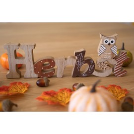 HEITMANN DECO - Wooden Lettering Autumn, Brown/Natural, Approx. 28 cm