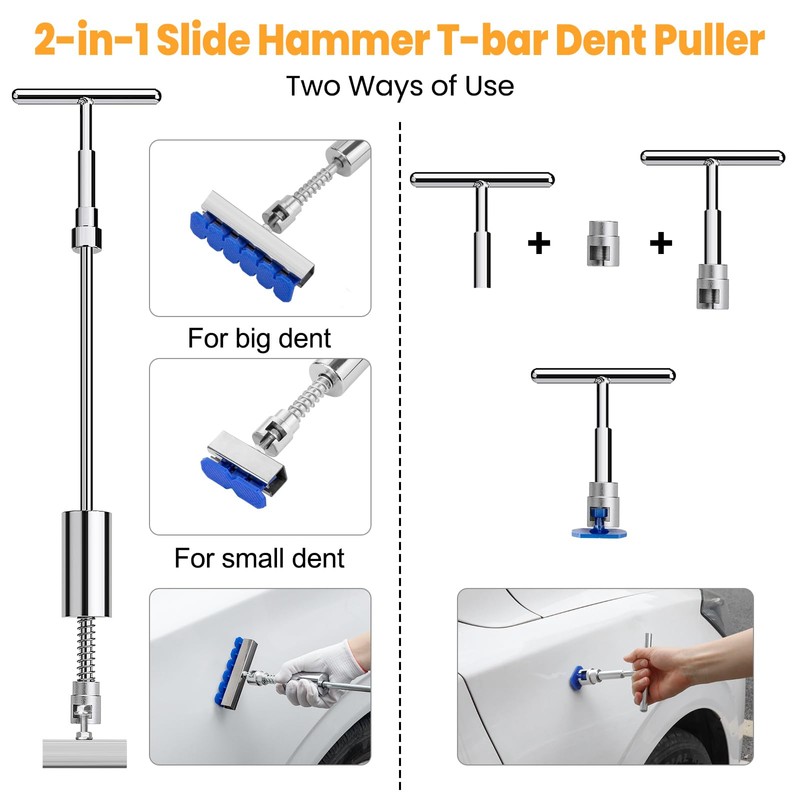 Sigoobal Car Dent Puller Kit, 135pcs Paintless Dent Removal Kit,