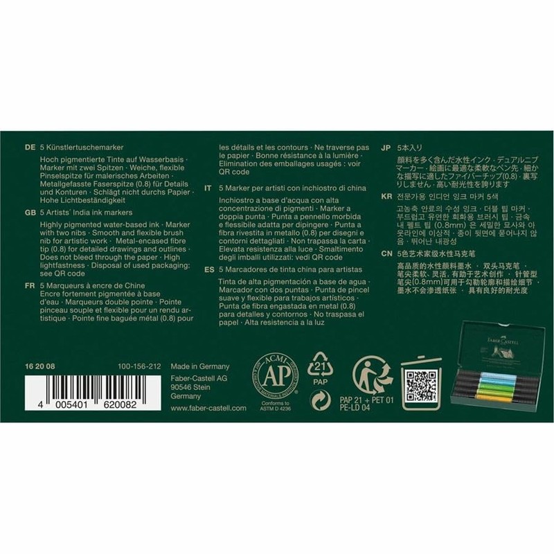 Faber-Castell PAP Dual Marker 5x Animals Ink Pen