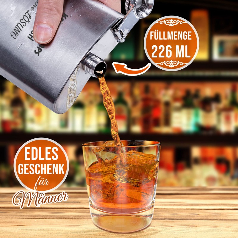 PR Print Royal Stainless Steel Hip Flask with Engraving -