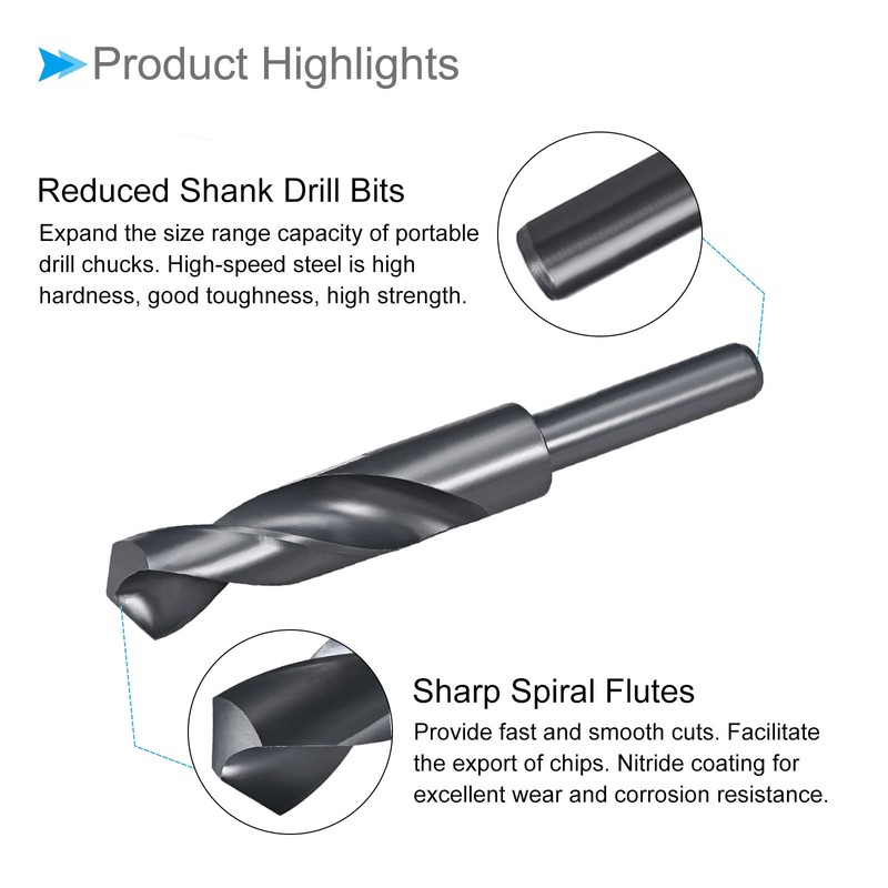 CoCud Reduced Shank Drill Bit Cutting Edge 0.8 inch (20.5