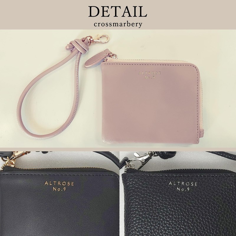 Cross Marberry R74 L-Shaped Zipper Mini Wallet, Thin, Synthetic Leather,