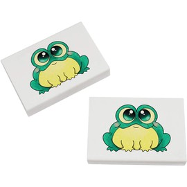2 x 45mm 'Chubby Frog' Erasers/Rubbers (ER00043904)