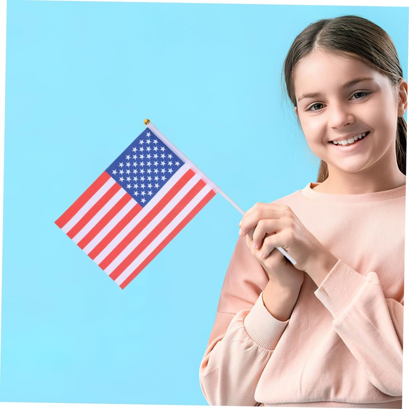 CAXUSD Pcs Mini USA National Flag American Hand Held Flags