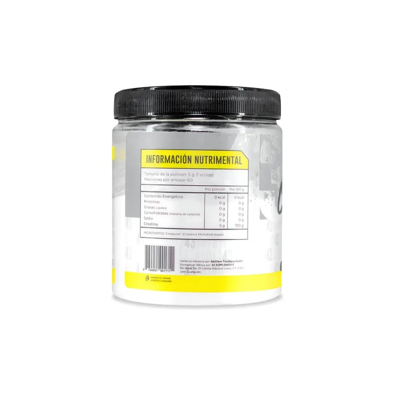 Creatina Monohidratada 300 G 60 Serv Creapure 43 Supplements