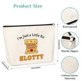 Funny Gambling Makeup Bag for Casino Lovers Women Christmas Birthday Presents for Gamblers Zipper Pouch Lucky Casino Gifts Funny Gift for Friends Mum Grandma Sister Colleague Cosmetic Pouch