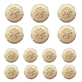 YaHoGa 14pcs Gold Blazer Buttons for Men's Suits Blazers Sport Coats 20mm 15mm Metal Shank Suit Buttons Set for Sewing Coats Suits Blazers (MB20080)