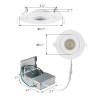 GREENLUX 4 Inch LED Gimbal Recessed Light with Junction Box,