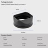 Square Metal Lens Hood for Fuji X100VI Camera Accessories Black