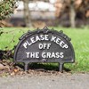 Prodbuy Vintage Cast Iron Please Keep Off The Grass Garden