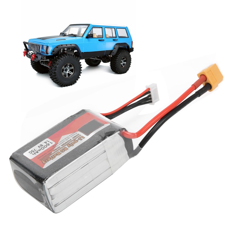 14.8V 4S 1600mAh 75C XT60 Plug RC Car Boat LiPO