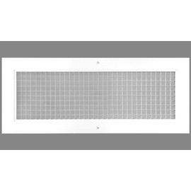 HVAC Premium 6'' x 18'' or 18'' x 6'' Cube Core Eggcrate Return Air Grille - Aluminum Rust Proof - HVAC Vent Duct Cover - White [Outer Dimensions: 7.75'' x 19.75'']