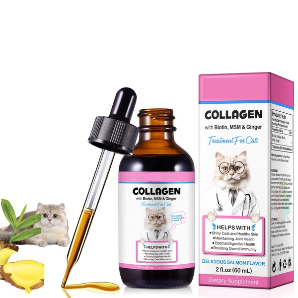 Collagen for Cats, Skin and Coat Supplement for Cats, Itch