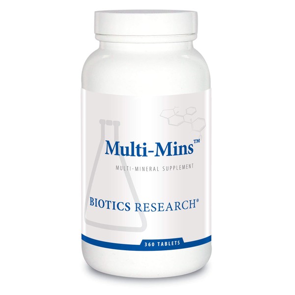 Biotics Research Multi Mins Multi Mineral Complex, Full Spectrum Mineral Complex, Balanced Source of Mineral Chelates and Whole Food, Phytochemically Bound Trace Minerals, Easily Absorbed. 360 Tabs