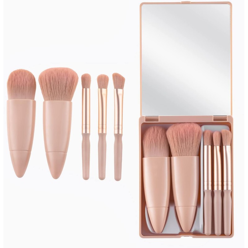 Juego De Brochas De Maquillaje De Tamaño De Viaje 5