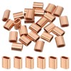 sourcing map 1/8"(2.5mm) Wire Rope Stop Sleeve, Copper Crimping Loops