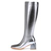 Abbleet Knee High Boots for Women 70s Boots with Chunky