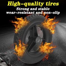 Fockety Front Wheelchair Wheels, 10 x 2in Wheelchair Replacement Wheels, Universal Wheelchair Replacement Wheel Accessories, Solid Wheel Replacement for Wheelchairs, Rollators, Walkers