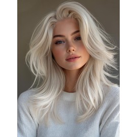13X6 Lace Front Layered Wavy Wig (Blonde T127)