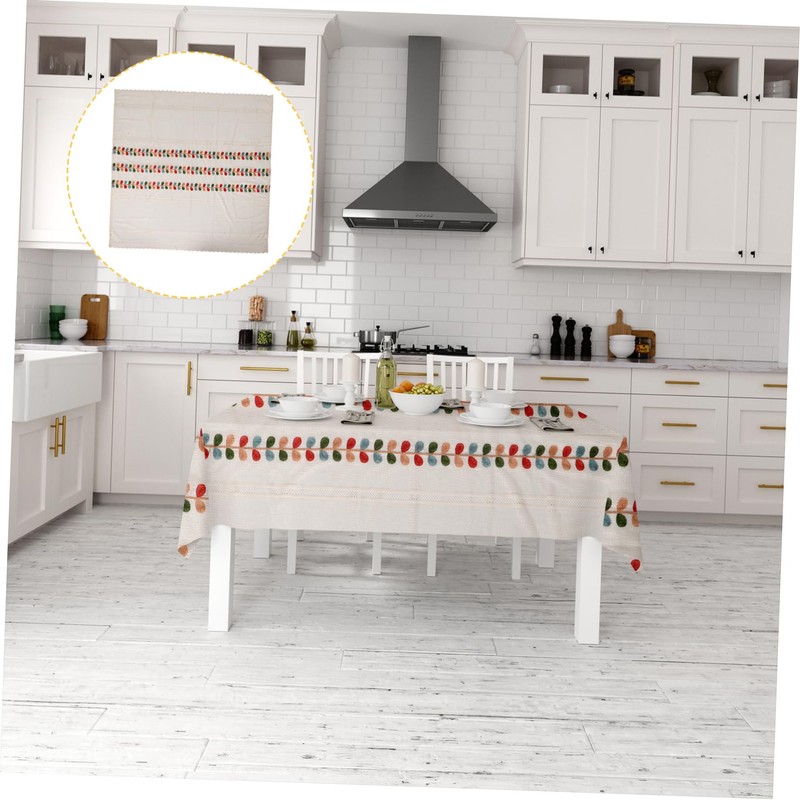 BIUDECO Holiday Party Tablecloth Rectangular Winter Decor Christmas Dinner Table