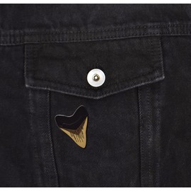 Clayton Jewelry Labs Megalodon Shark Tooth Hard Enamel Pin (Black)