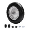 Sutmorly 4.80/4.00-8 Tire, 14.5" Flat Free Wheelbarrow Tire and Wheel,
