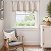 jinchan Linen Boho Double Layer Valance 18 Inch Length Herringbone