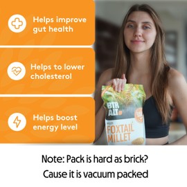 Better Alt 3 LBS SUPER PACK Millet Grain, Superfood of the Year 2023, Gluten Free Millet Seed, Hulled Whole Grain, Foxtail Millet, High Protein, Alternative to Rice, VACUUM SEALED