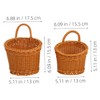 ULTECHNOVO 2Pcs Wall Hanging Flower Baskets Woven Storage Baskets for