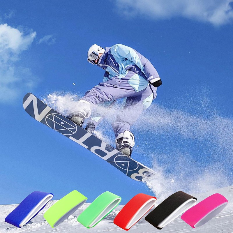 HAICN 6Pieces Ski Straps Fasteners Multicolour Adjustable Ski Wraps Straps