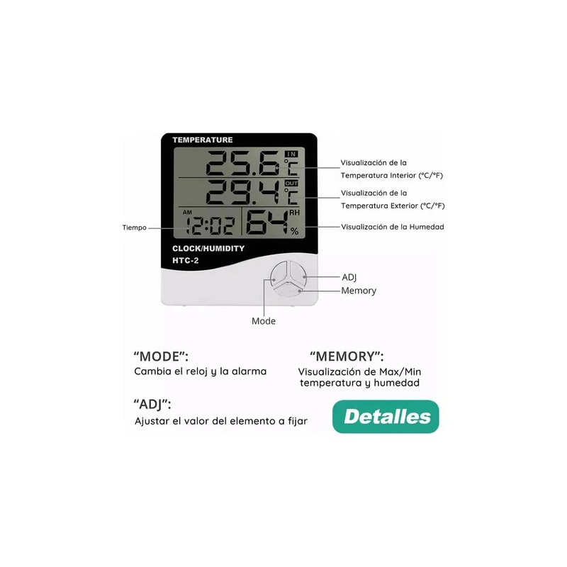 4pcs Higrometro Digital Termometro Htc-2 Medidor De Humedad