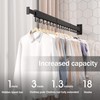 BOQORAD Clothes Drying Rack Wall Mounted,Extending Laundry Rack Wall Mount,Collapsible