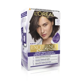 L'Oréal Paris Excellence Cool Cream Ink Permanent - Tono 5.11 Castaño Claro Ceniza Intenso