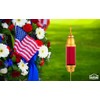 OURMEMO Greek Cross Cemetery Lights by Eternal Light,Sapphire Globe with