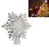 Silver Snowflake Christmas Tree Topper Lighted 3D PVC Christmas Tree