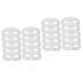 Totority 20pcs Blank Paper Masks Hand-painted Masks for Parties Festivals Cosplay Safe Pulp Material for Boys and Girls Adults for Creative Fun Masquerade Events