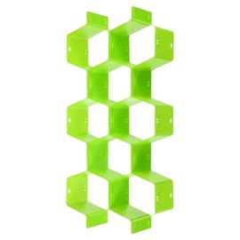 uxcell 8 Pcs Partition Drawer Divider, Plastic Adjustable Separator Drawer Organizer for Underwear Belt Scarf Socks Organizers, Green (Free Cutting)