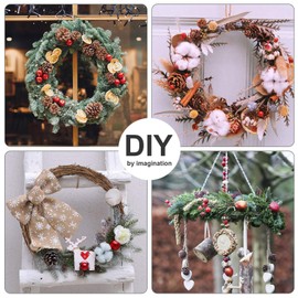 Beavorty 30CM Natural Grapevine Wreath Rings Size Rattan Ring Indoor Christmas Home Party Decoration Wreath Garland Decoration for DIY Wreath Craft or Wedding Decors