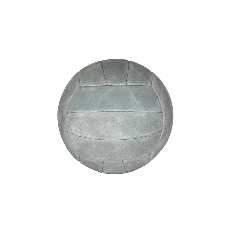 Hand-Stitched Suede Leather Football Ball Size 5 (Grey Dark Suede)
