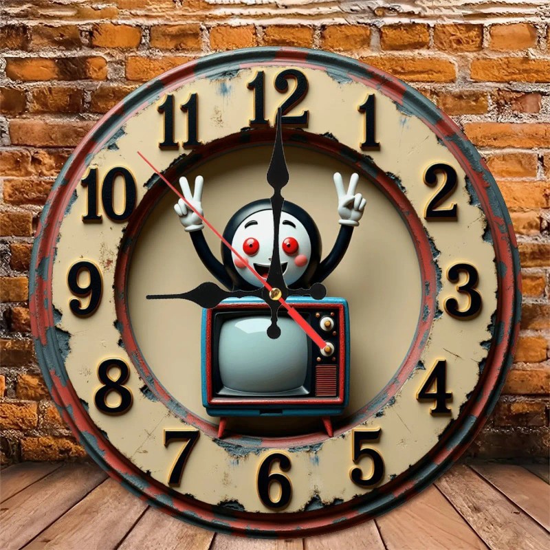 10-Inch Wooden Clock for a New Home with a Custom