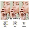 MILACOLATO 14K Real Gold Nose Rings Studs Simulated Diamond CZ