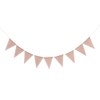 Linen Bunting Banner with 48pcs Flags Wedding Party Holiday Celebration