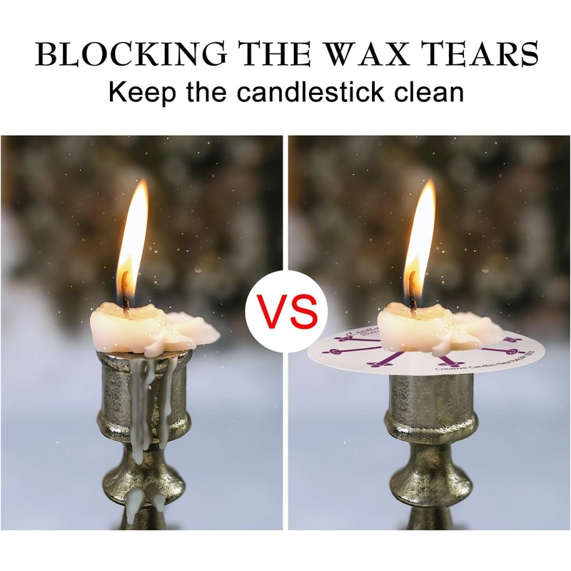 YOROXRG 200 pcs Church Candles with Drip Protectors for Devotional