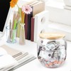 Yamahiko Large Clear Coin Bank Jar with Slotted Lid, Half