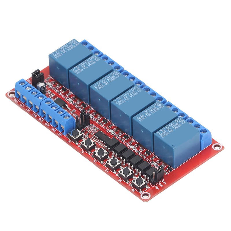 6 Channel Relay Module Interlock Switch 5V 12V 24V High
