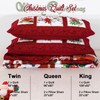 Luxudecor Christmas Queen Quilt Set 3 Pieces, Green Christmas Tree