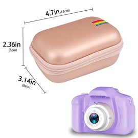 Leayjeen Kids Camera Case Compatible with Seckton/GKTZ/VATENIC/OZMI/PROGRACE/Nine Cube/Rindol/LC-dolida and More Kids Digital Cameras,Christmas and Birthday Gift for Boys and Girls (Case Only)
